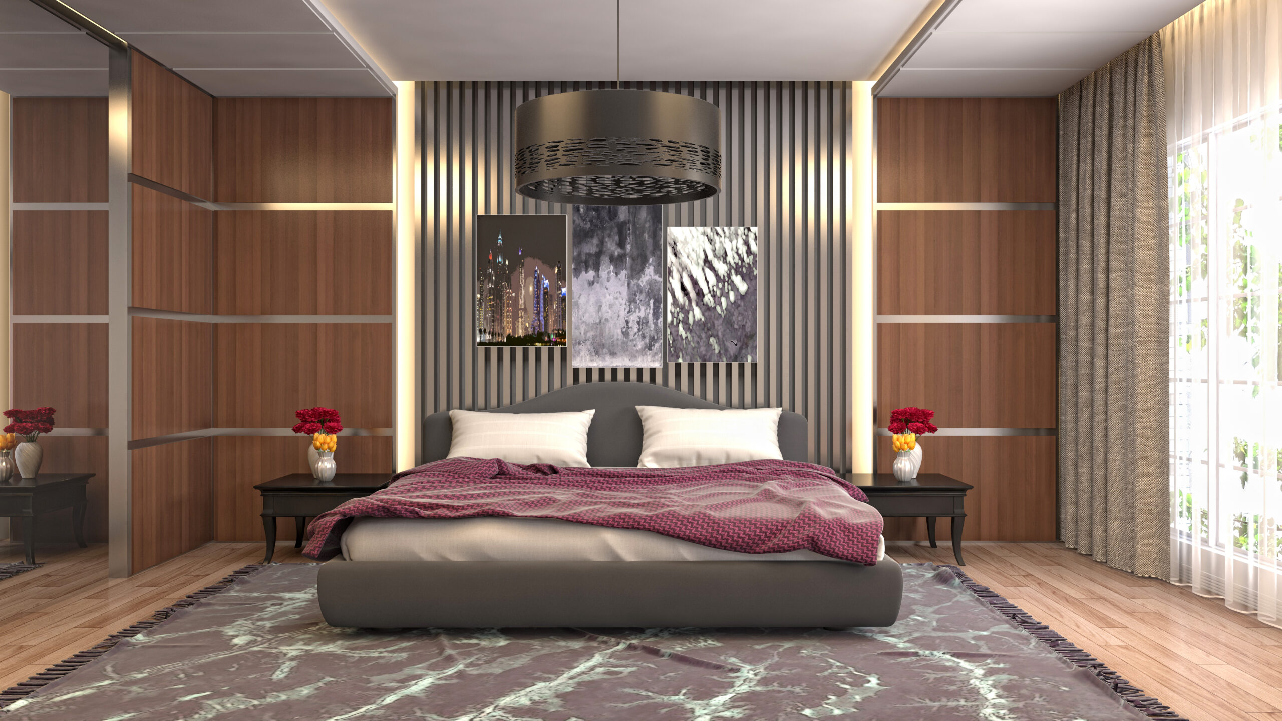 illustration of the bedroom interior